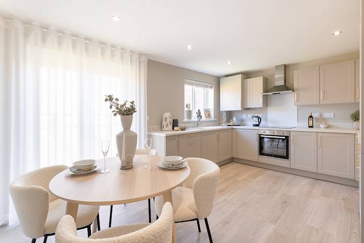 Large kitchen and dining space