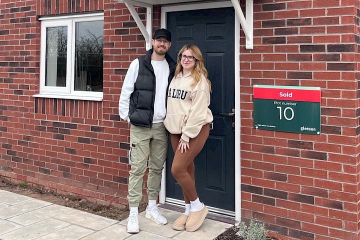 Couple at the front of the house