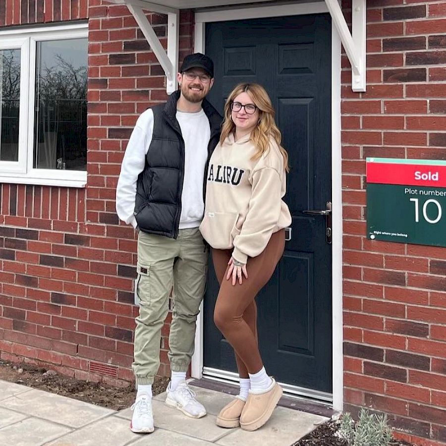 Couple at the front of the house