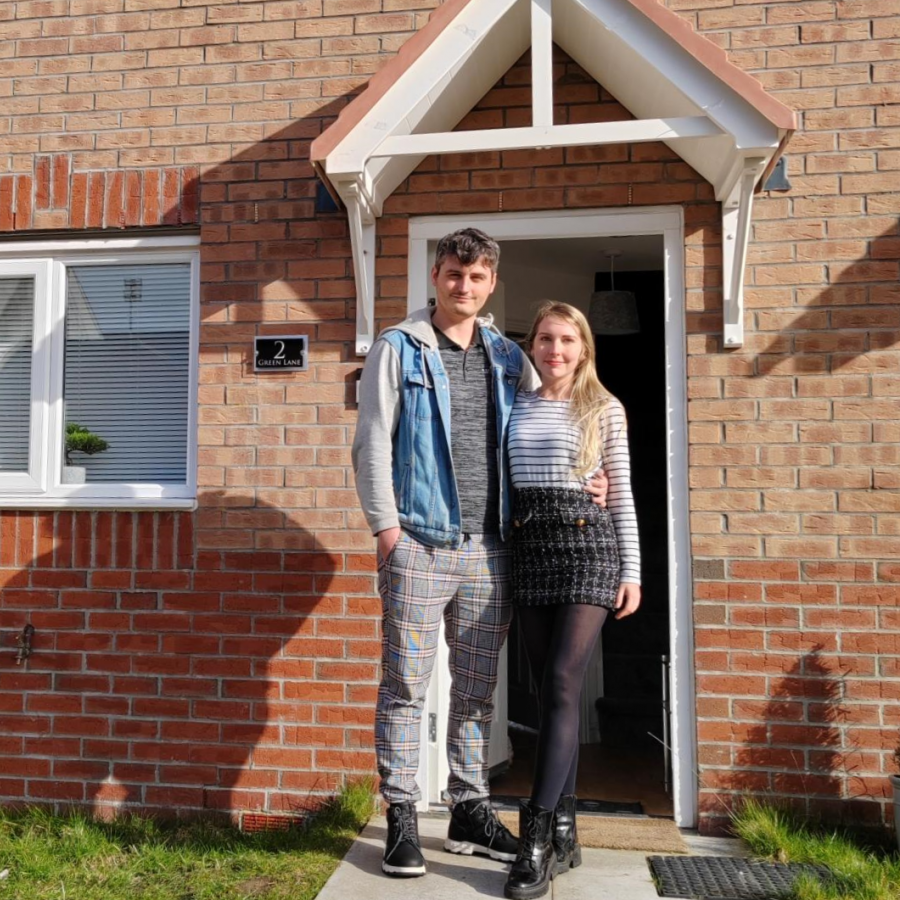 Couple in the front door