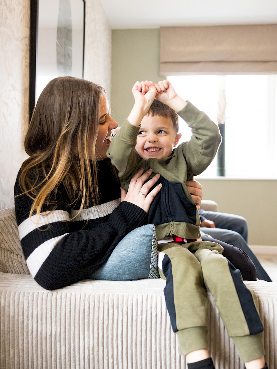 Woman with her nephew