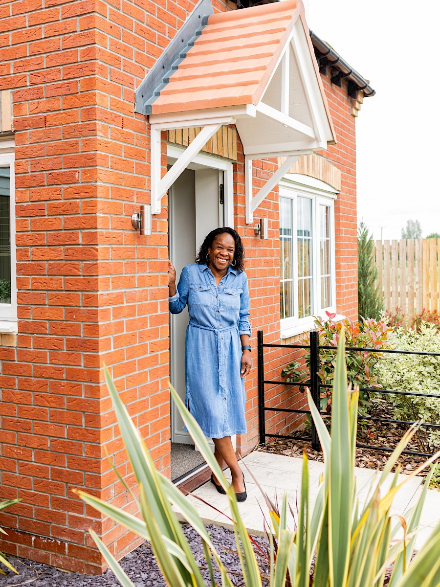 Gleeson homeowner at front door