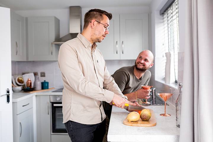 Couple in a Gleeson kitchen